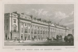 En del av vestsiden av Regent Street, London av Thomas Hosmer Shepherd