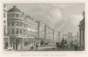 Regent Street, London, fra kvadranten av Thomas Hosmer Shepherd