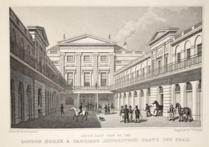 S.E. Utsikt over London Horse and Carriage Repository, Gray