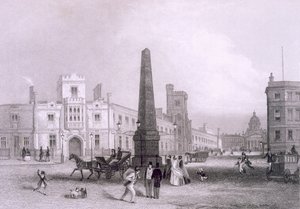 Skole for fattigblinde og Betlehem Hospital, ca. 1851-55 av Thomas Hosmer Shepherd