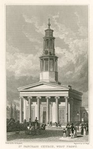 St Pancras Church, vestfronten av Thomas Hosmer Shepherd