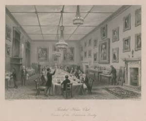 Thatched House Club, middag i Dilettante Society av Thomas Hosmer Shepherd