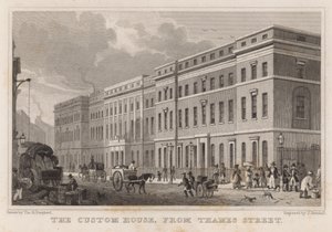 The Custom House, fra Thames Street av Thomas Hosmer Shepherd