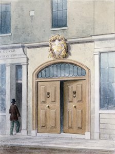 Inngangen til Coachmakers Hall, 1854 av Thomas Hosmer Shepherd