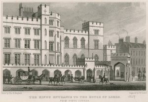 Kongens inngang til House of Lords, Westminster, London av Thomas Hosmer Shepherd