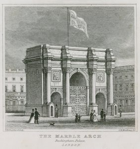 The Marble Arch, Buckingham Palace av Thomas Hosmer Shepherd