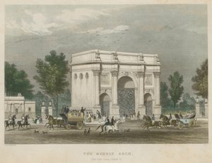 The Marble Arch, Hyde Park Corner, London av Thomas Hosmer Shepherd