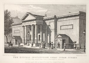 Russell Institution, Great Coram Street, fra puben 