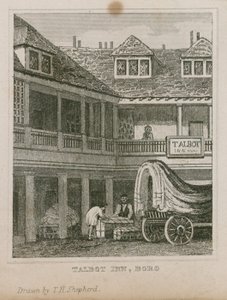 The Tabard Inn, Southwark av Thomas Hosmer Shepherd