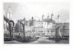 Tower of London, fra Themsen, fra puben 