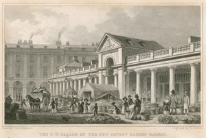 Den nordvestlige fasaden til det nye Covent Garden Market, London av Thomas Hosmer Shepherd