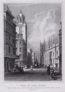 Utsikt i Corn Street, Castle Bank, All Saints, Exchange, St Werburgh