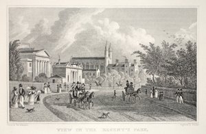 Utsikt i Regent's Park, fra puben "London and it's Environs in the Nineteenth Century". Jones und Co., 1827-1829 av Thomas Hosmer Shepherd