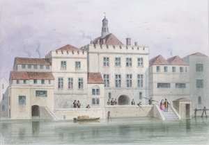 Utsikt over Old Fishmongers Hall, 1650 av Thomas Hosmer Shepherd
