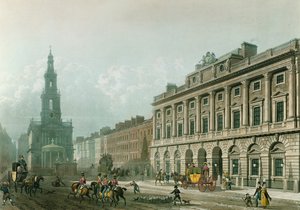 Utsikt over Somerset House, fra Stranden, gravert av J. Bluck (fl.1791-1831), pub. 1819 av Ackermanns 