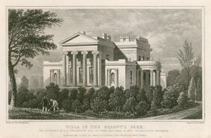 Villa i Regent's Park, London, residensen til GB Greenough av Thomas Hosmer Shepherd