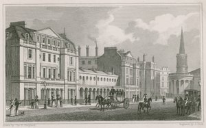 Vestsiden av Langham Place, Marylebone, London, inkludert All Souls Church av Thomas Hosmer Shepherd