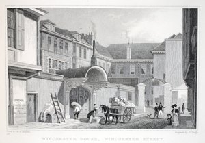 Winchester House, Winchester Street, fra puben 'London and it's Environs in the Nineteenth Century'. Jones und Co., 1827-1829 av Thomas Hosmer Shepherd