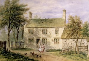 Woolsthorpe, Grantham, fødestedet til Isaac Newton av Thomas Hosmer Shepherd