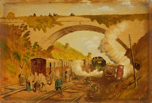 Jernbaneulykke ved Flax Bourton av Thomas Howard Harker