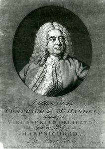 Atten sanger komponert av Händel tilpasset en Violioncello Obligato med cembalo av Henry Hardy (mezzotintgravering) av Thomas Hudson