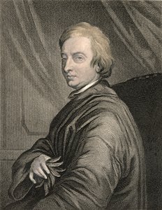 Portrett av John Dryden (1631-1700) gravert av Charles Edward Wagstaff (f.1808) pub. av William Mackenzie