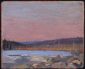 A Northern Lake, ca. 1916 (olje på kompositt tremasseplate) av Tom Thomson