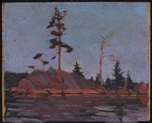 Algonquin Park, 1916 (olje på kompositt tremasseplate) av Tom Thomson