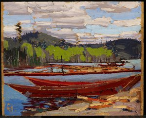 Båter, sommeren 1916 av Tom Thomson