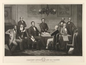 President Lincoln og hans kabinett av Thomas Kelly