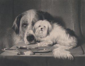 Løvehunden fra Malta - Den siste av hans stamme, 1844. av Thomas Landseer