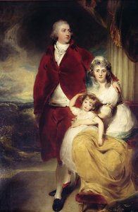 Henry, 10. jarl og 1. markis av Exeter, hans kone Sarah og datteren Lady Sophia Cecil av Thomas Lawrence