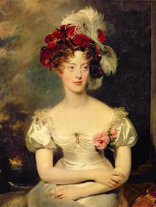 Marie-Caroline de Bourbon (1798-1870) hertuginne av Berry, ca. 1825 (olje på lerret) av Thomas Lawrence