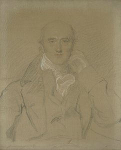 Portrett av George Canning, M.P. (1770-1827), halvlang, sittende (blyant, svart, hvit og rødt kritt på lerret) av Thomas Lawrence