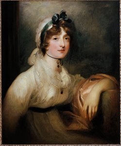Portrett av Lady Milner Ung dame kledd i en første empire-kjole og dekket med en blodig klem av et bånd. Maleri av Sir Thomas Lawrence av Thomas Lawrence