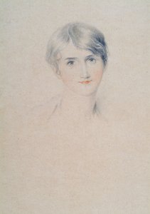 Portrett av Miss Bloxham, ca. 1800-10 (blyant og kritt på papir) av Thomas Lawrence