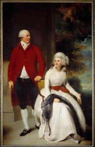 Portrett av bankmannen Julius Angerstein (1735-1823) og hans andre kone Eliza Payne (1748-1800) Maleri av Sir Thomas Lawrence (1769-1830) 1700-tallet Søn. 2,52 X 1,60 m av Thomas Lawrence
