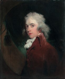 Portrett av Hon. Peniston lam, halvlang, i fløyelsfrakk med hvit halsduk, falsk oval av Thomas Lawrence