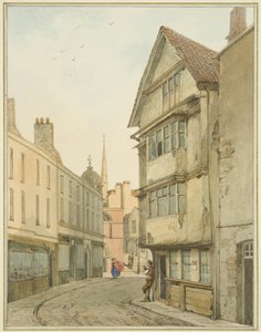 Back Street, ser nordover mot Baldwin Street (akvarell på papir) av Thomas Leeson the Elder Rowbotham