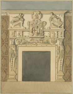 Skorstein ved 28 Redcliffe Street (akvarell på papir) av Thomas Leeson the Elder Rowbotham