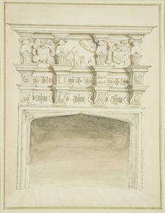 Skorstein ved 49 Broad Quay (akvarell på papir) av Thomas Leeson the Elder Rowbotham