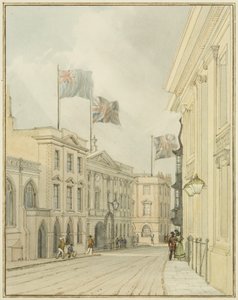 Corn Street fra Council House (akvarell på papir) av Thomas Leeson the Elder Rowbotham
