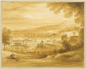 Cumberland Basin sett fra åkeren nær Clifton Church av Thomas Leeson the Elder Rowbotham