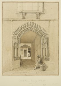 Guard House Passage, Wine Street (akvarell og blyant på papir) av Thomas Leeson the Elder Rowbotham