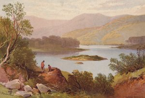 Killarney Lakes, Killarney (farge litho) av Thomas Leeson the Elder Rowbotham