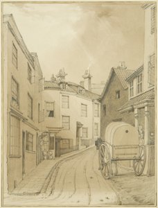 Nedre ende av Griffin Lane (akvarell på papir) av Thomas Leeson the Elder Rowbotham