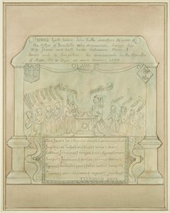 Veggmaleri av John Cutte i Burnett Church av Thomas Leeson the Elder Rowbotham