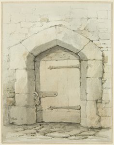 Old Arch and Doorway i Tower Lane overfor Vestry of St John