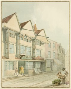 The Lamb Inn, West Street (akvarell på papir) av Thomas Leeson the Elder Rowbotham