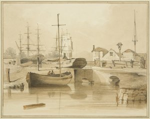Toms's Dock (Tombs'), Canon's Marsh av Thomas Leeson the Elder Rowbotham